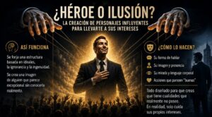 Una de las formas más eficaces de influir en las personas consiste en construir una imagen idealizada de alguien. Para ello se crea una estructura basada en ideales, la ignorancia y la ingenuidad, haciendo creer que esa persona posee grandes cualidades sin que realmente se la conozca.